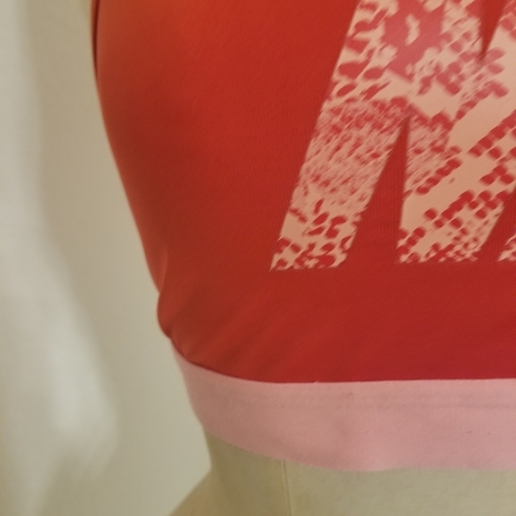 Nike Sport Bra Sz M Racer Back Animal Print Logo - Picture 2 of 7